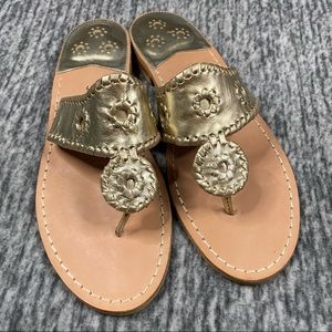 Jack Rogers Platinum Sandals Size 10